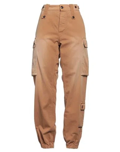 FORTELA FORTELA WOMAN PANTS CAMEL SIZE 28 COTTON