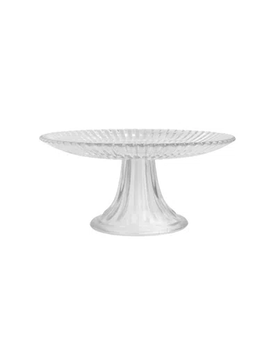 FORTESSA ARCHIE CLEAR MINI CAKE AND CUPCAKE STAND 8.25X4"