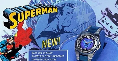 FOSSIL BRAND FOSSIL SUPERMAN LIMITED EDITION LL1007 ONLY 3000 MADE SHIP FREE U.S.A