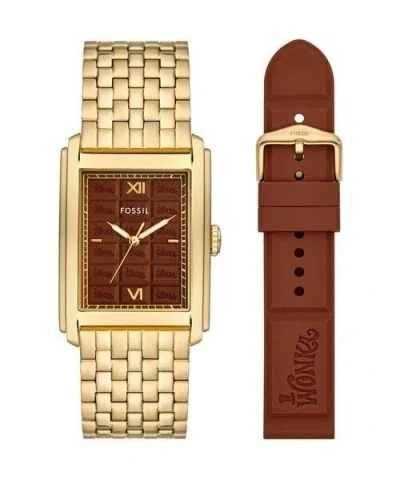 FOSSIL FOSSIL WATCH WILLY WONKA LE1190SET MEN'S GOLD LIMITED STAINLESS STEEL WATCH