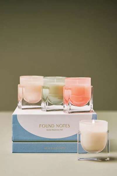 FOUND NOTES BY ANTHROPOLOGIE FOUND NOTES DISCOVERY MINI CANDLES, SET OF 4