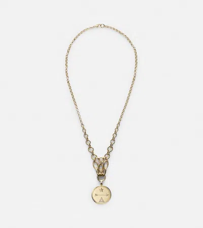 FOUNDRAE DREAM LATTICE 18KT GOLD CHAIN NECKLACE WITH DIAMONDS