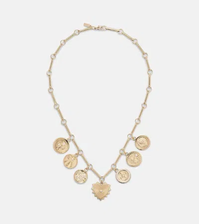 FOUNDRAE LOVE 18KT GOLD CHAIN CHOKER WITH DIAMONDS