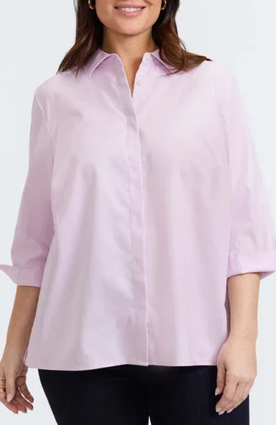 FOXCROFT FOXCROFT BEATRICE SIDE BUTTON SHIRT