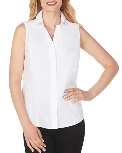 FOXCROFT TAYLOR SLEEVELESS NON-IRON SHIRT