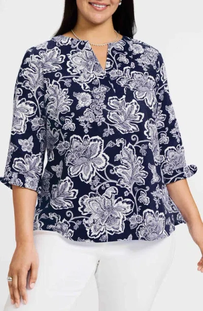 FOXCROFT FOXCROFT VENA PRINT TOP