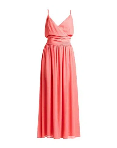 FRACOMINA FRACOMINA WOMAN MAXI DRESS CORAL SIZE M POLYESTER