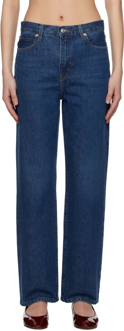 FRAME BLUE 'LE JANE ANKLE' JEANS
