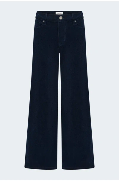 FRAME LE SLIM PALAZZO CORDUROY IN NAVY