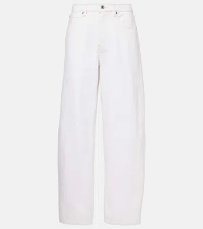 FRAME LOW SLUNG BARREL-LEG JEANS