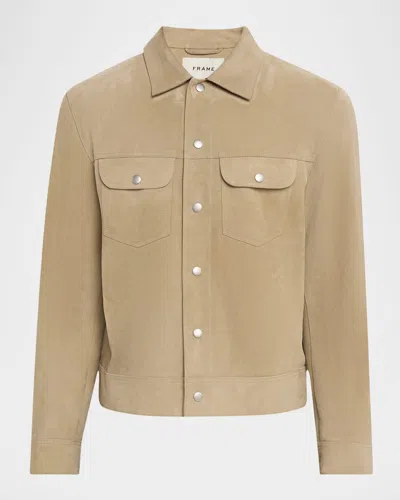 FRAME MEN'S SUEDE TRUCKER JACKET