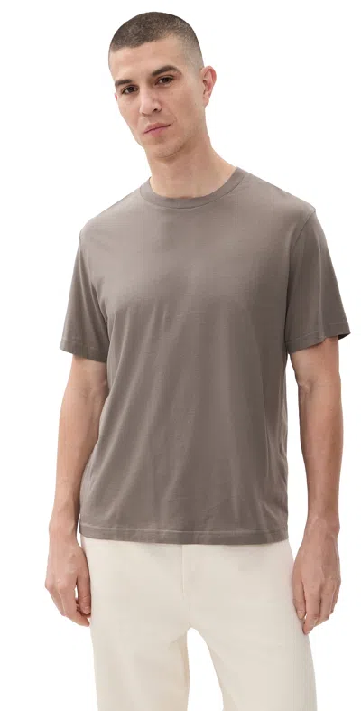 FRAME SHORT SLEEVE LIGHT COTTON TEE SMOKY MOCHA