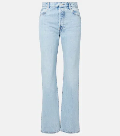 FRAME STAPLE HIGH-RISE STRAIGHT JEANS