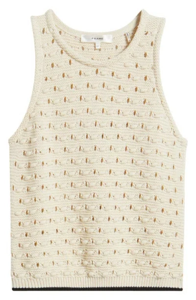 FRAME FRAME THE BAUBLE OPEN KNIT COTTON SWEATER