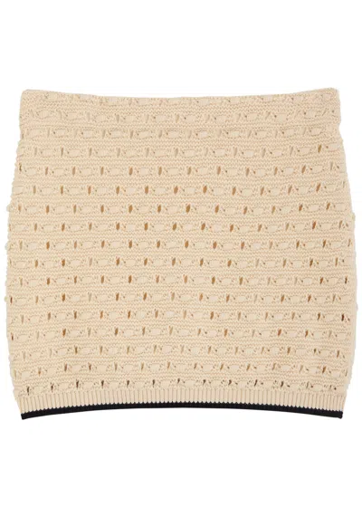 FRAME FRAME THE BAUBLE OPEN-KNIT MINI SKIRT
