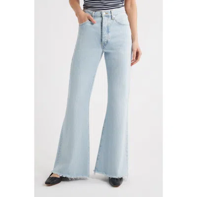 FRAME FRAME THE LAX FRAYED HIGH WAIST FLARE JEANS