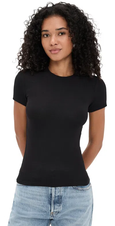 FRAME THE RIB BABY TEE BLACK