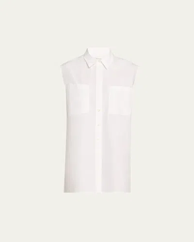 FRAME THE SLEEVELESS SHIRTDRESS