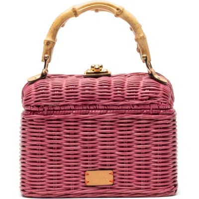 FRANCES VALENTINE FRANCES VALENTINE HANNAH WOVEN WICKER LUNCHBOX