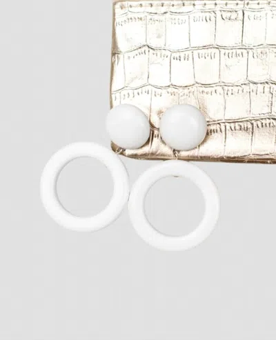 FRANCINE BRAMLI WOMEN'S VANILLE M EARRINGS IN WHITE