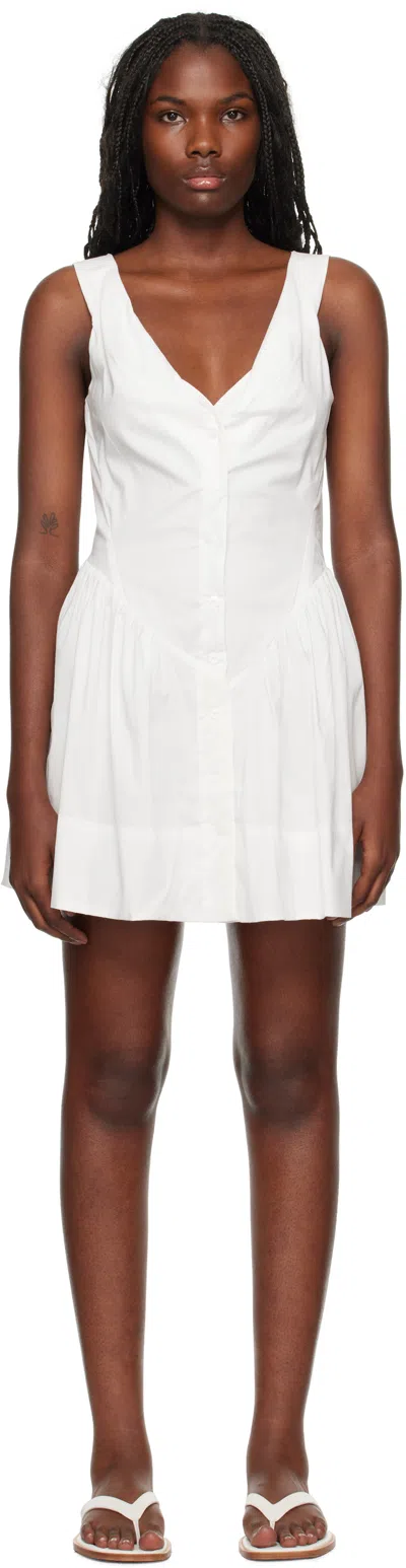 FRANKIES BIKINIS WHITE CORSET MINIDRESS