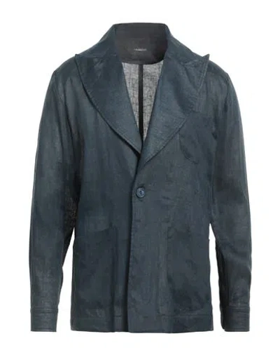 FRANZESE COLLECTION FRANZESE COLLECTION MAN BLAZER MIDNIGHT BLUE SIZE XXL LINEN