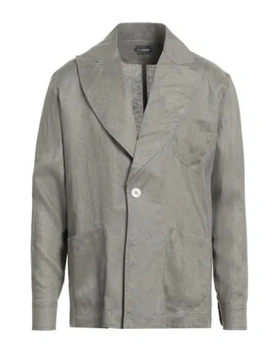 FRANZESE COLLECTION FRANZESE COLLECTION MAN BLAZER MILITARY GREEN SIZE XXL LINEN