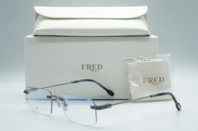 FRED FRED FG 50012U 006 DARK SILVER RIMLESS AUTHENTIC EYEGLASSES FRAMES 56-18