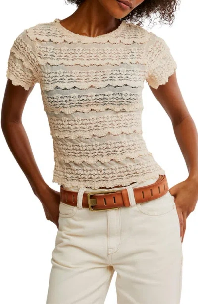 FREE PEOPLE FREE PEOPLE ANGELINA MIXED LACE TOP