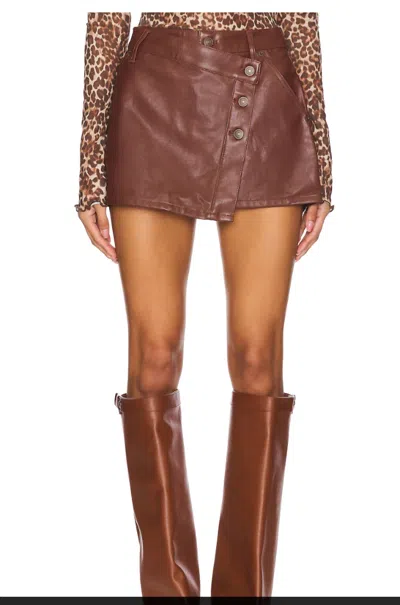 FREE PEOPLE CHOCOLATE SKIRT IN BROWN