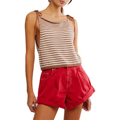 FREE PEOPLE FREE PEOPLE CLAIRE STRIPE KNIT CROP CAMISOLE
