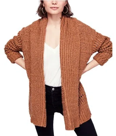 FREE PEOPLE FREE PEOPLE DAMEN RUHIG STRICKJACKE PULLOVER, BROWN, XS