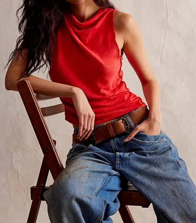 FREE PEOPLE FALL FOR ME TEE IN BELLA ROSA