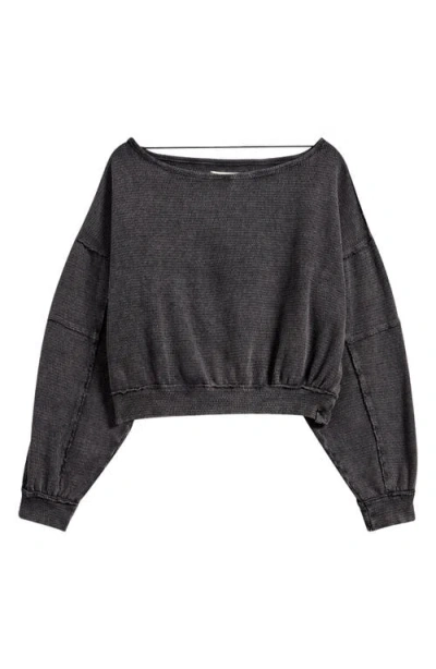 FREE PEOPLE FREE PEOPLE IFE OVERSIZE THERMAL SWEATSHIRT