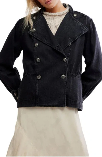 FREE PEOPLE FREE PEOPLE IMOGENE DOUBLE BREASTED DENIM JACKET