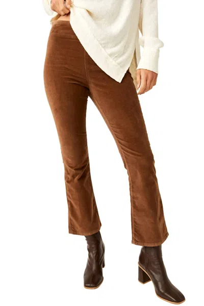FREE PEOPLE IN MY FEELINGS CROP BOOT PANTS IN CHOCOLATE