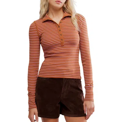 FREE PEOPLE FREE PEOPLE LAKE STRIPE RIB HENLEY