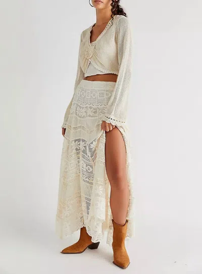FREE PEOPLE REBEL MAXI SKIRT IN TOFU