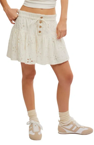 FREE PEOPLE FREE PEOPLE ROSELLE EYELET TIE WAIST MINISKIRT