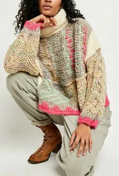 FREE PEOPLE FREE PEOPLE SZM SCHNEE HIMMEL PATCHWORK & KUNST SHEARLING PULLOVER