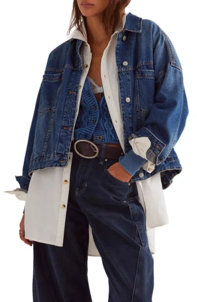 FREE PEOPLE FREE PEOPLE WE THE FREE OPAL SWING DENIM TRUCKER JACKET