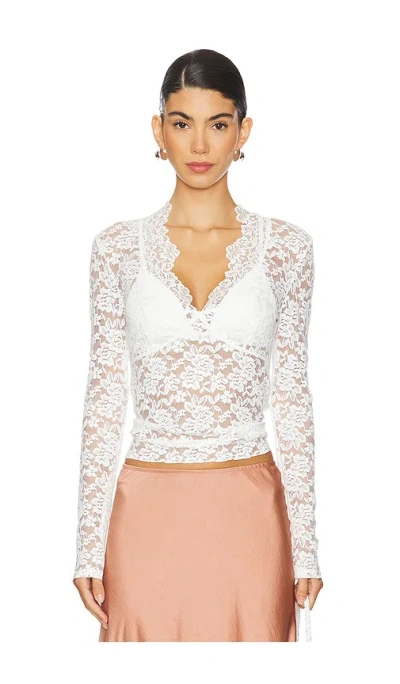 FREE PEOPLE X INTIMATELY FP ALL DAY LACE LONG SLEEVE TOP