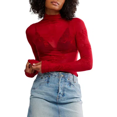 FREE PEOPLE FREE PEOPLE YOU DECIDE LACE MESH TOP