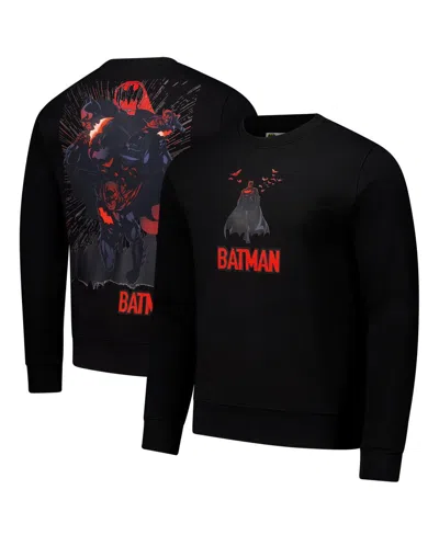 FREEZE MAX MEN'S BLACK BATMAN COMICS SIGNAL PULLOVER SWEATSHIRT