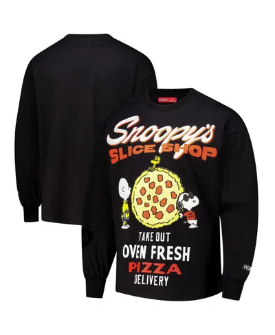 FREEZE MAX MEN'S BLACK PEANUTS DROP SHOULDER LONG SLEEVE T-SHIRT