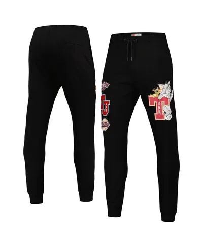 FREEZE MAX MEN'S BLACK TOM AND JERRY UNIVERSITY JOGGER PANTS