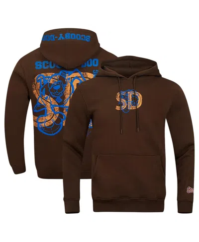 FREEZE MAX MEN'S BROWN SCOOBY-DOO FOOTBALL TRAINING CAMP PULLOVER HOODIE