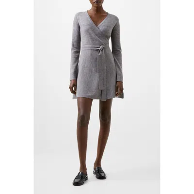FRENCH CONNECTION FRENCH CONNECTION LONG SLEEVE FAUX WRAP SWEATER DRESS
