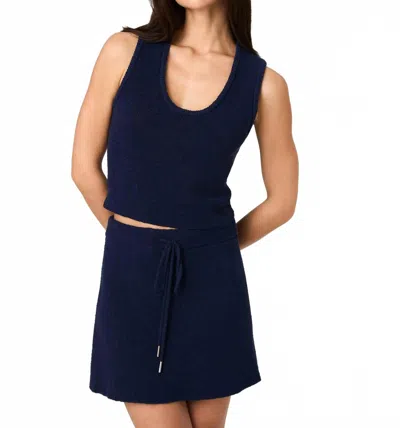 FRENCH CONNECTION TERRY SPUN TANK TOP IN MIDNIGHT BLUE