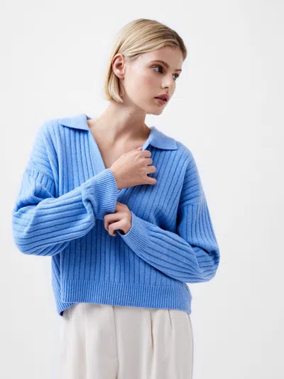 FRENCH CONNECTION VHARI COLLAR LONG SLEEVE SWEATER FRENCH CONNECTION KNITWEAR